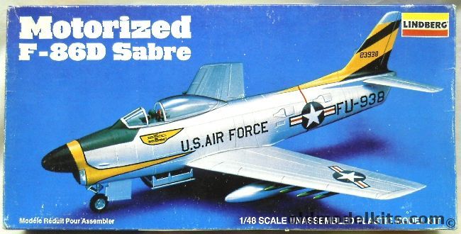 Lindberg 1/48 F-86D Sabre Dog Motorized, 2334 plastic model kit